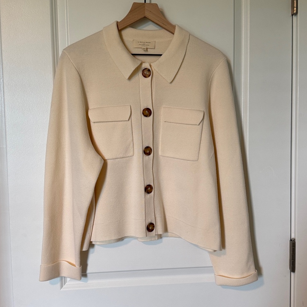 Sezane Betty Cardigan White - Size XXL